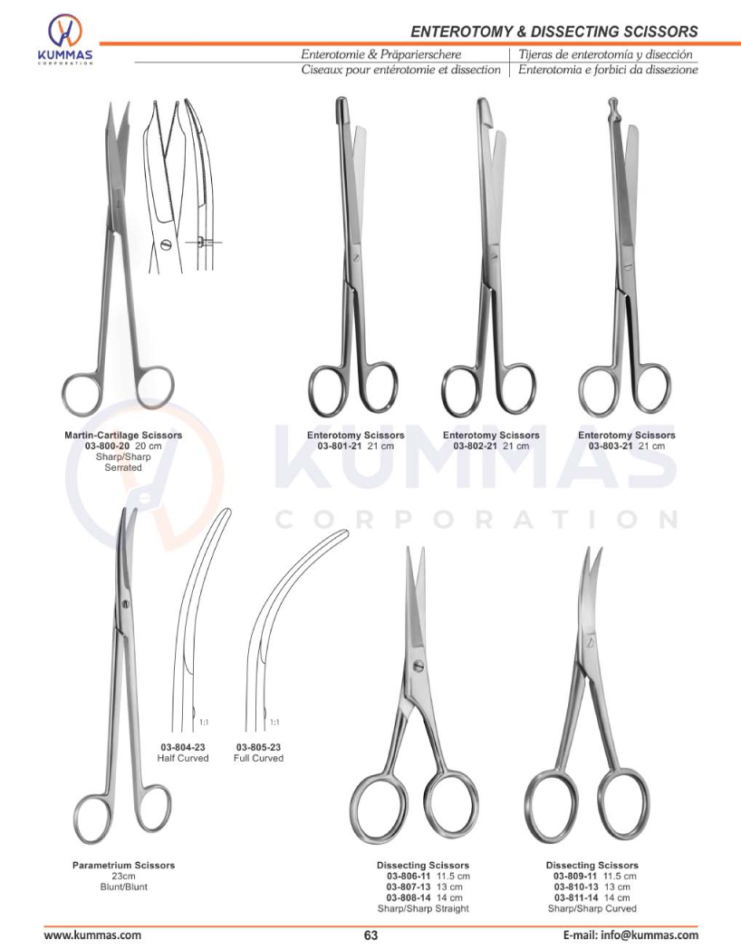 Enterotomy & Dissecting Scissors