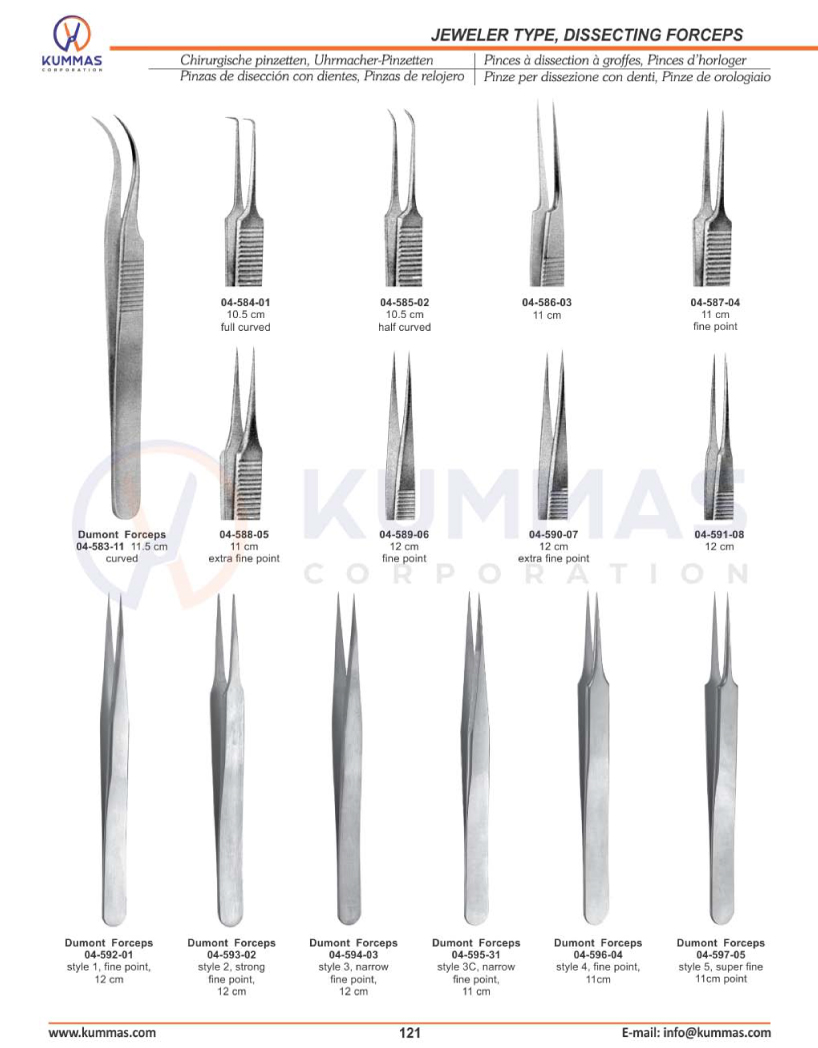 Jeweler Type, Dissecting Forceps