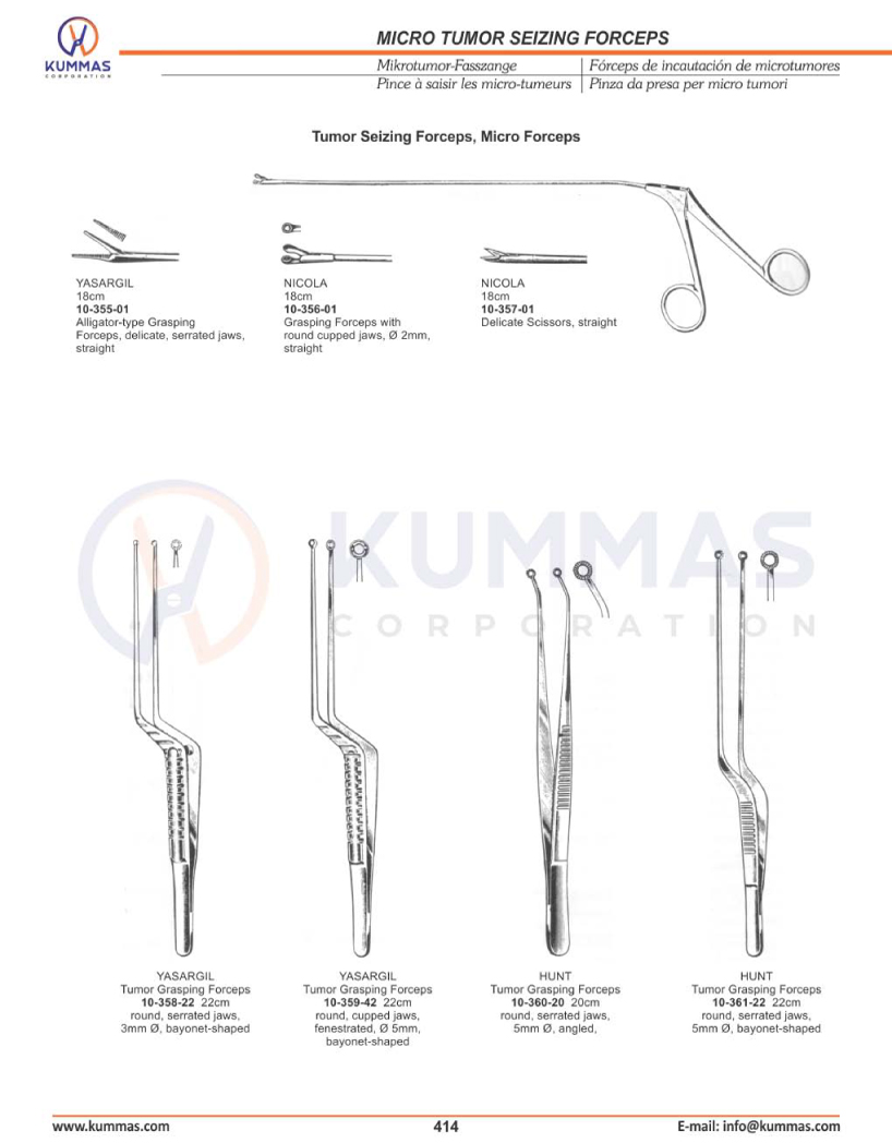 Micro Tumor Seizing Forceps