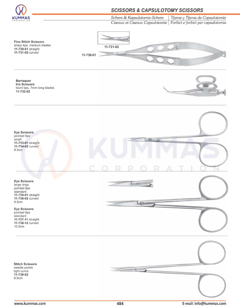 Scissors & Capsulotomy Scissors