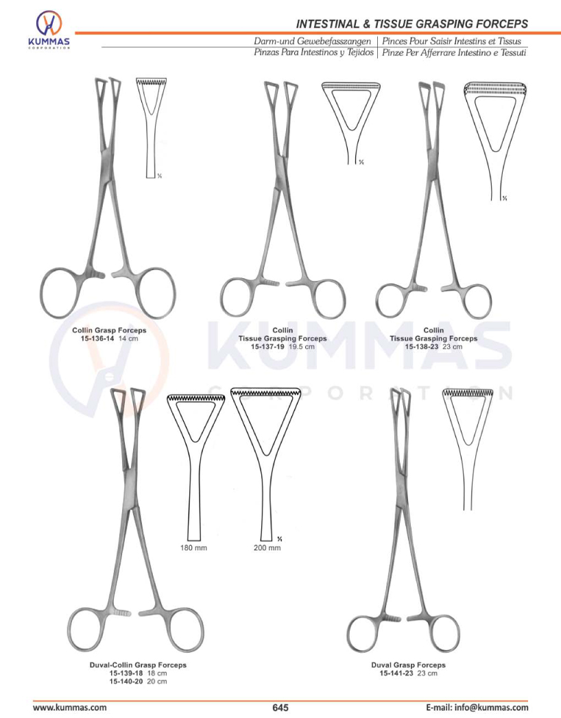 Intestinal & Tissue Grasping Forceps