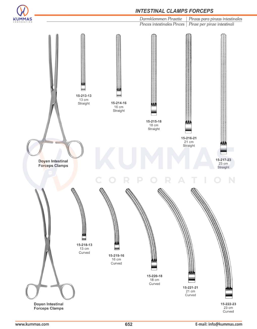 Intestinal Clamps Forceps