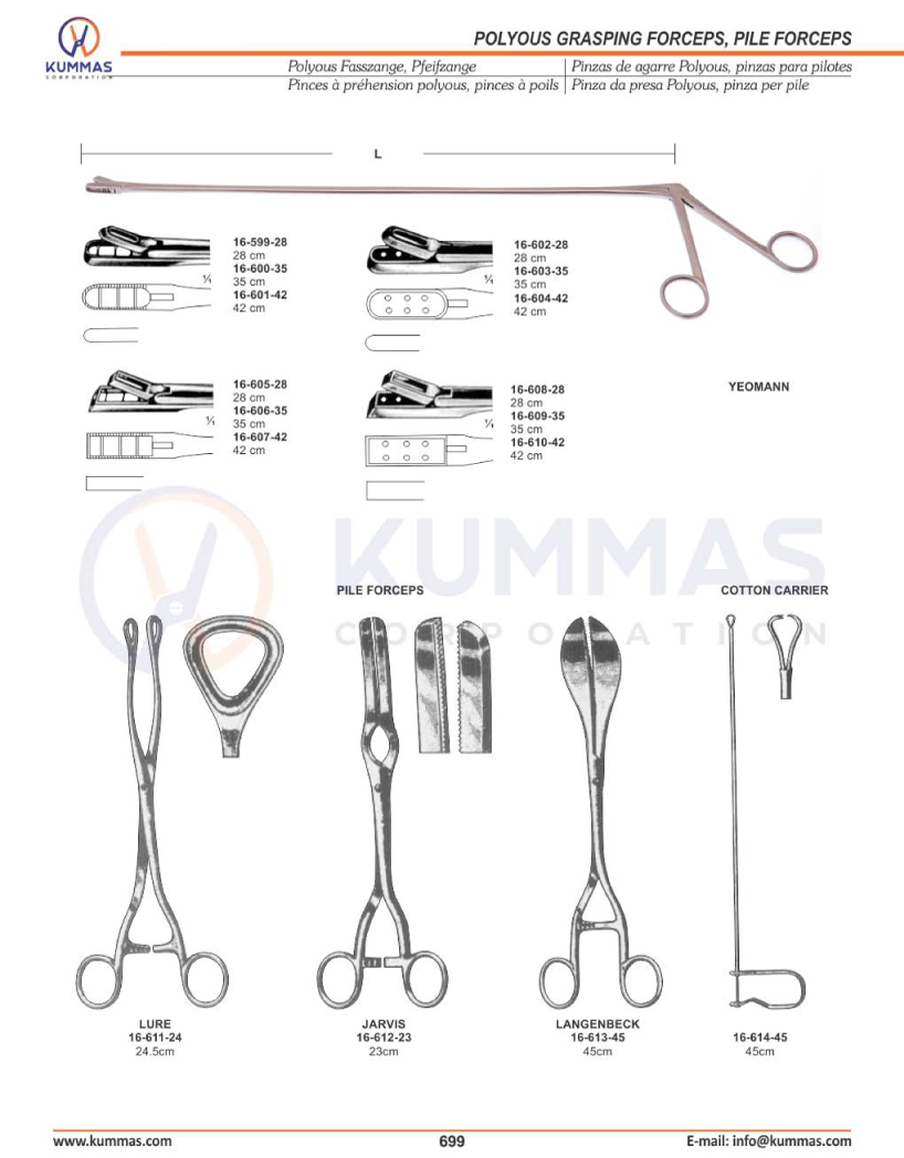 Polyous Grasping Forceps, Pile Forceps