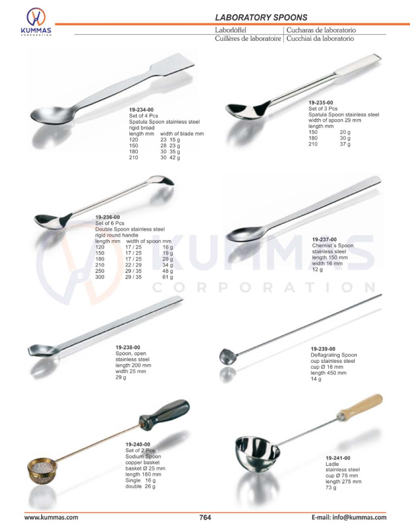 Laboratory spoons