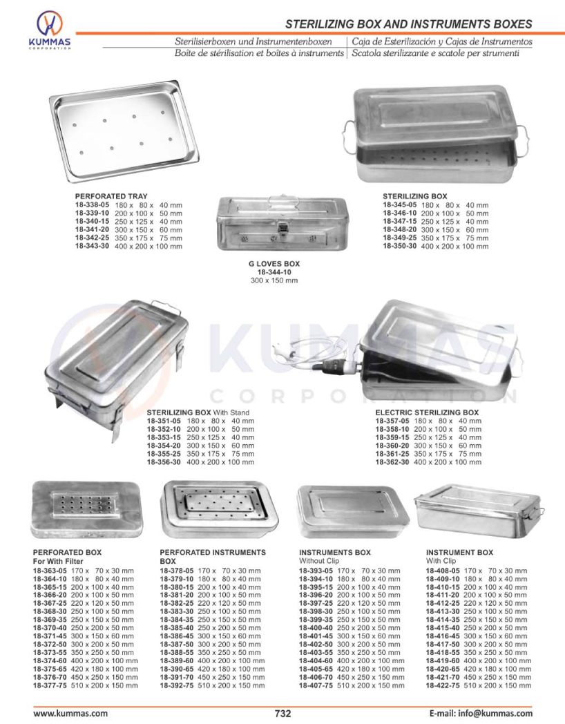 Sterilizing Box & Instrument Boxes