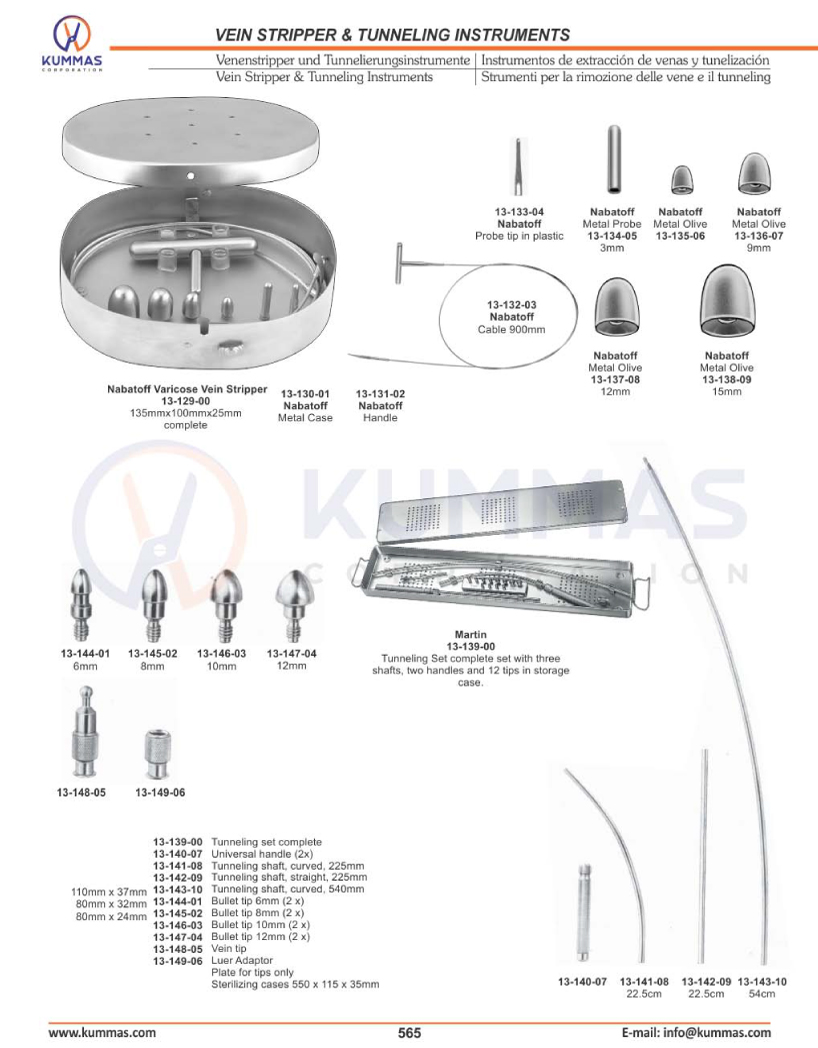 Vein Stripper & Tunneling Instruments