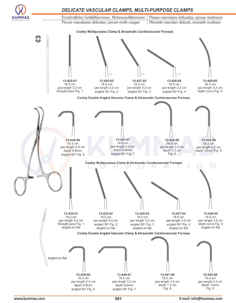 Delicate Vascular Clamps, Multipurpose Clamps