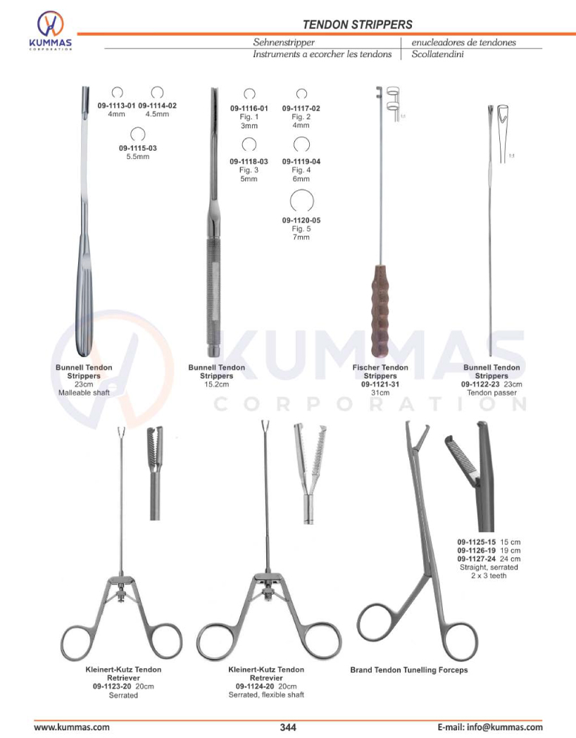 Tendon Strippers & Tendon Forceps