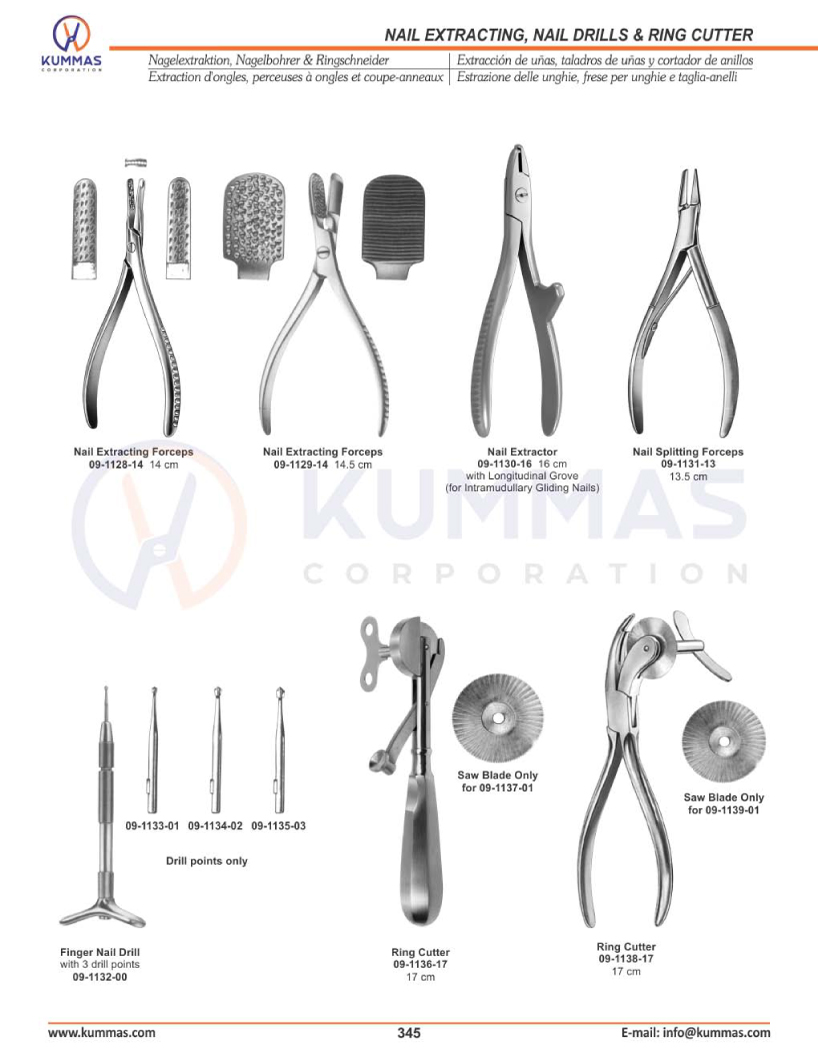 Nail Extracting, Nail Drills & Ring Cutter