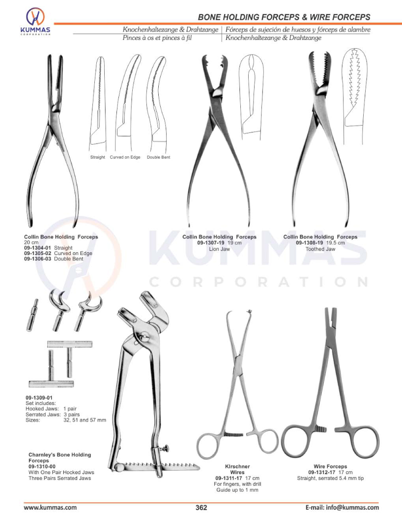 Bone Holding Forceps & Wire Forceps