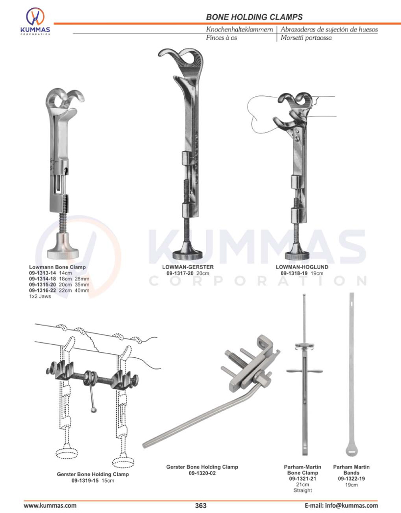 Bone Holding Clamps & Bone Rongeurs