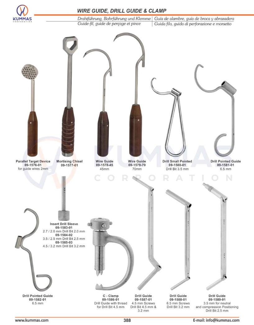 Wire guide, Drill guide & Clamp