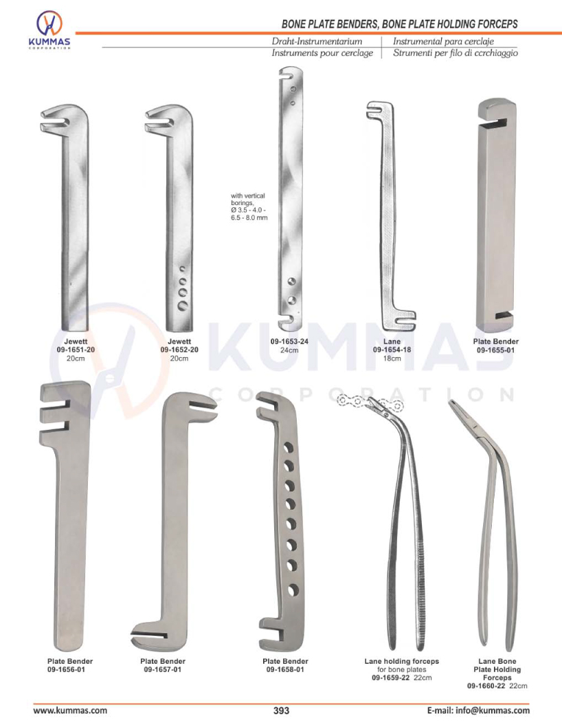 Bone Plate benders, Bone plate holding forceps